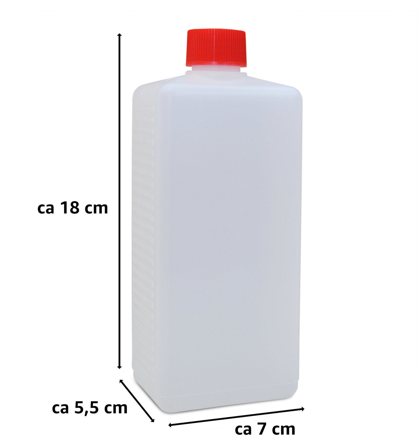 Lot de 50 Bidons plastiques rectangulaires 1L – Image 2