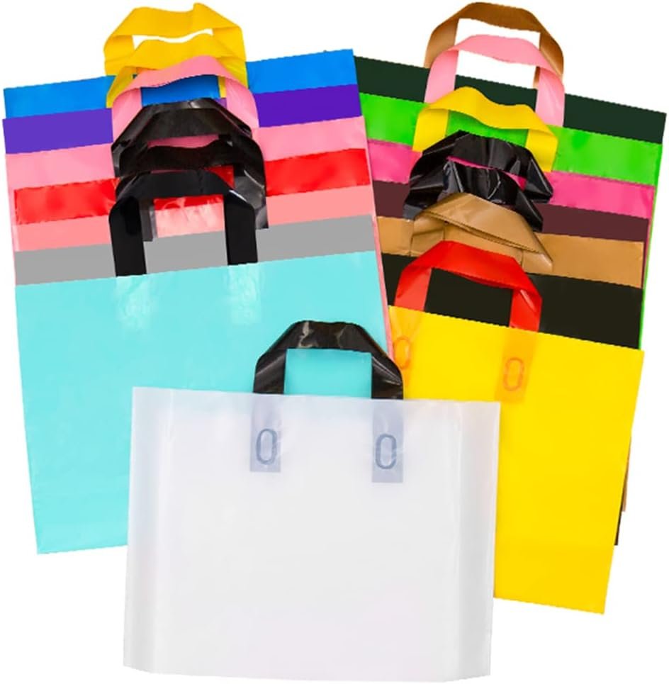 Lot de 100 Sacs plastiques avec poignées souples – Image 2