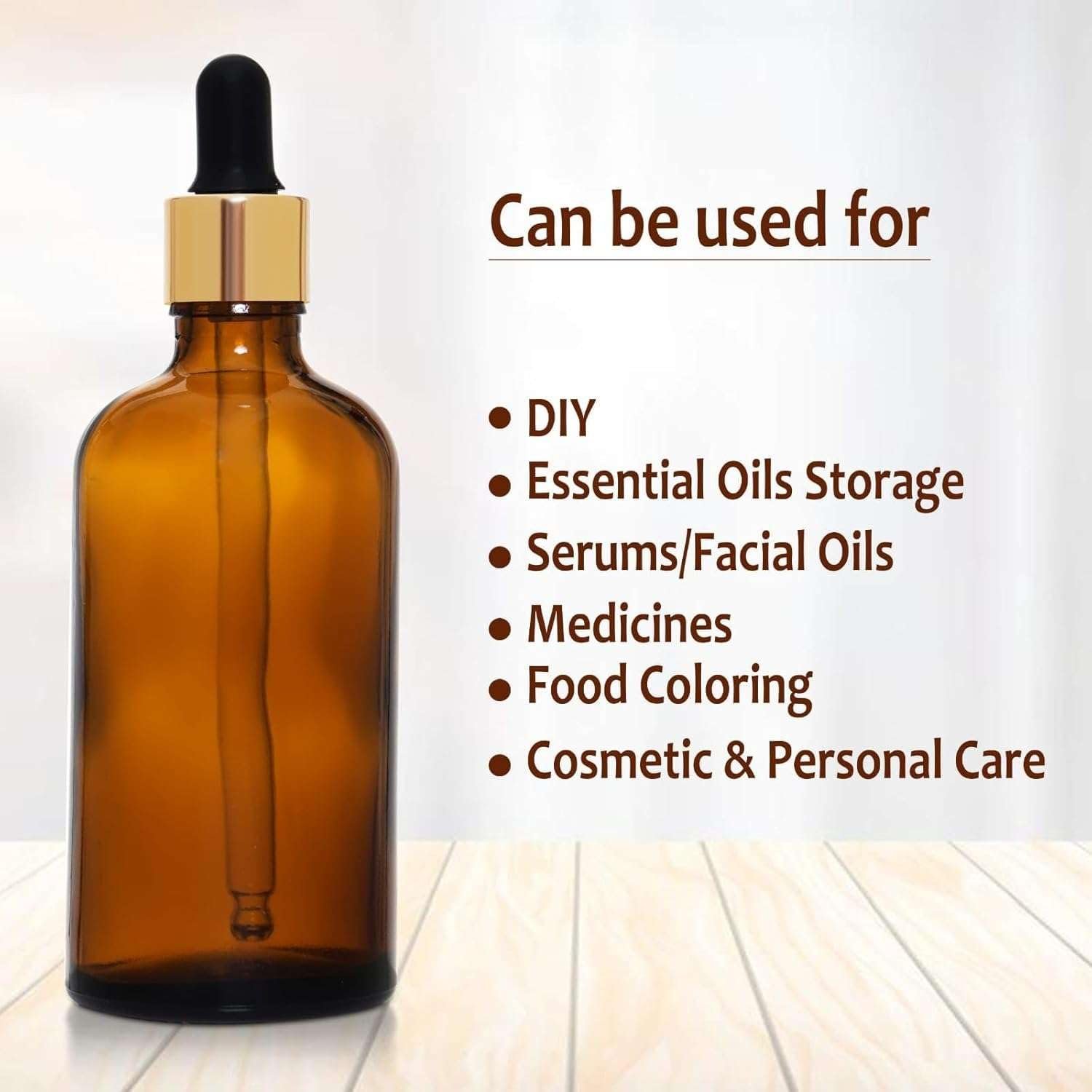 Lot de 20 Flacons compte-gouttes 100ml en verre ambré – Image 2
