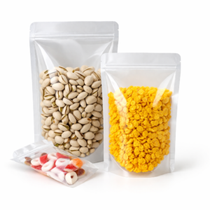 Lot de 100 Doypacks transparents refermables