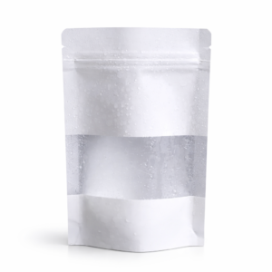 Lot de100 Doypacks Blanc avec fenêtre