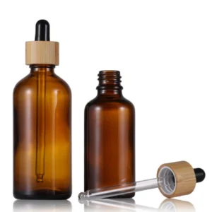 Lot de 20 Flacons compte-gouttes 100ml en verre ambré