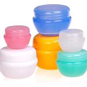 Lot de 12 Pots cosmétiques ronds multicolores