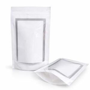 lot de 100 Doypacks en plastique blanc mat